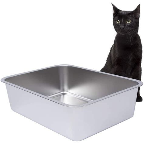 steel litter box near me|best stainless steel cat box.